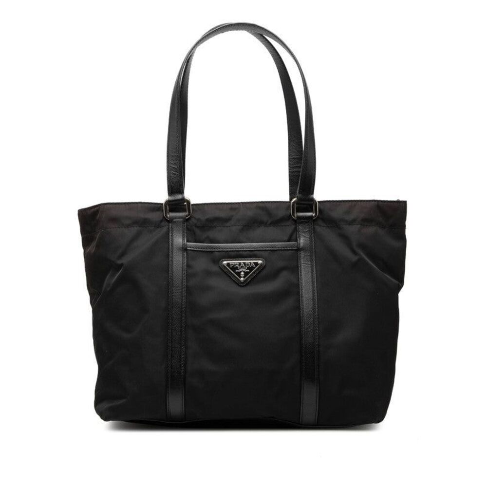 Prada Triangle Logo Tote